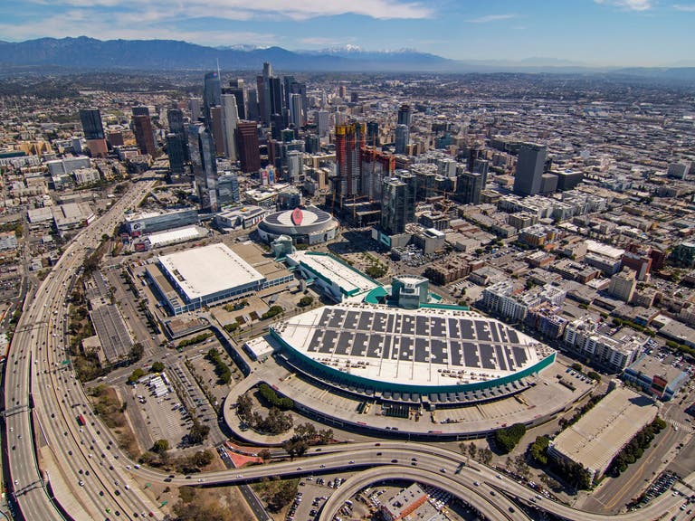 Ariel view of the Los Angeles Convention Center