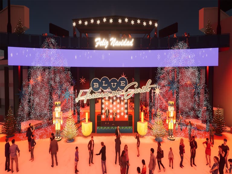 Rendering of Dodgers Holiday Festival Town Square