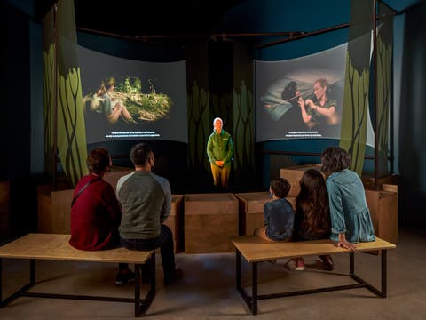 Jane Goodall hologram from "Becoming Jane" at the Natural History Museum