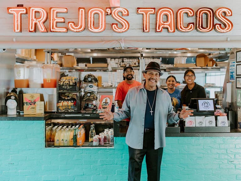 Danny Trejo at Trejo's Tacos in The Original Farmers Market