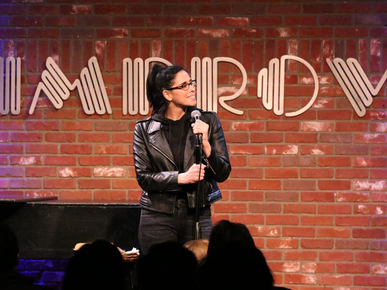 Sarah Silverman on stage at the Hollywood Improv