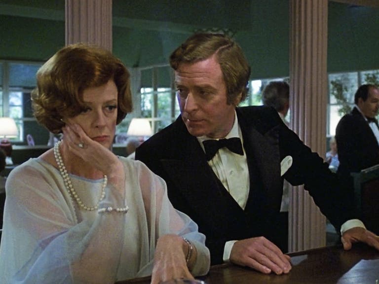 Maggie Smith and Michael Caine in the Polo Lounge from "California Suite"