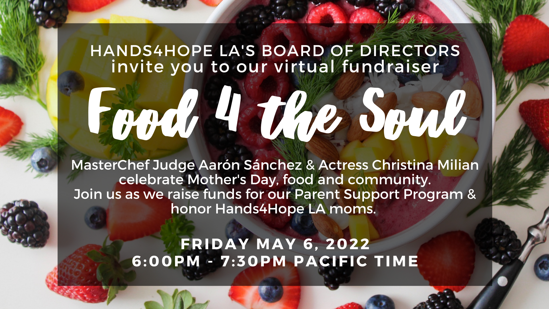 Food 4 the Soul  - May 6th at 6PM