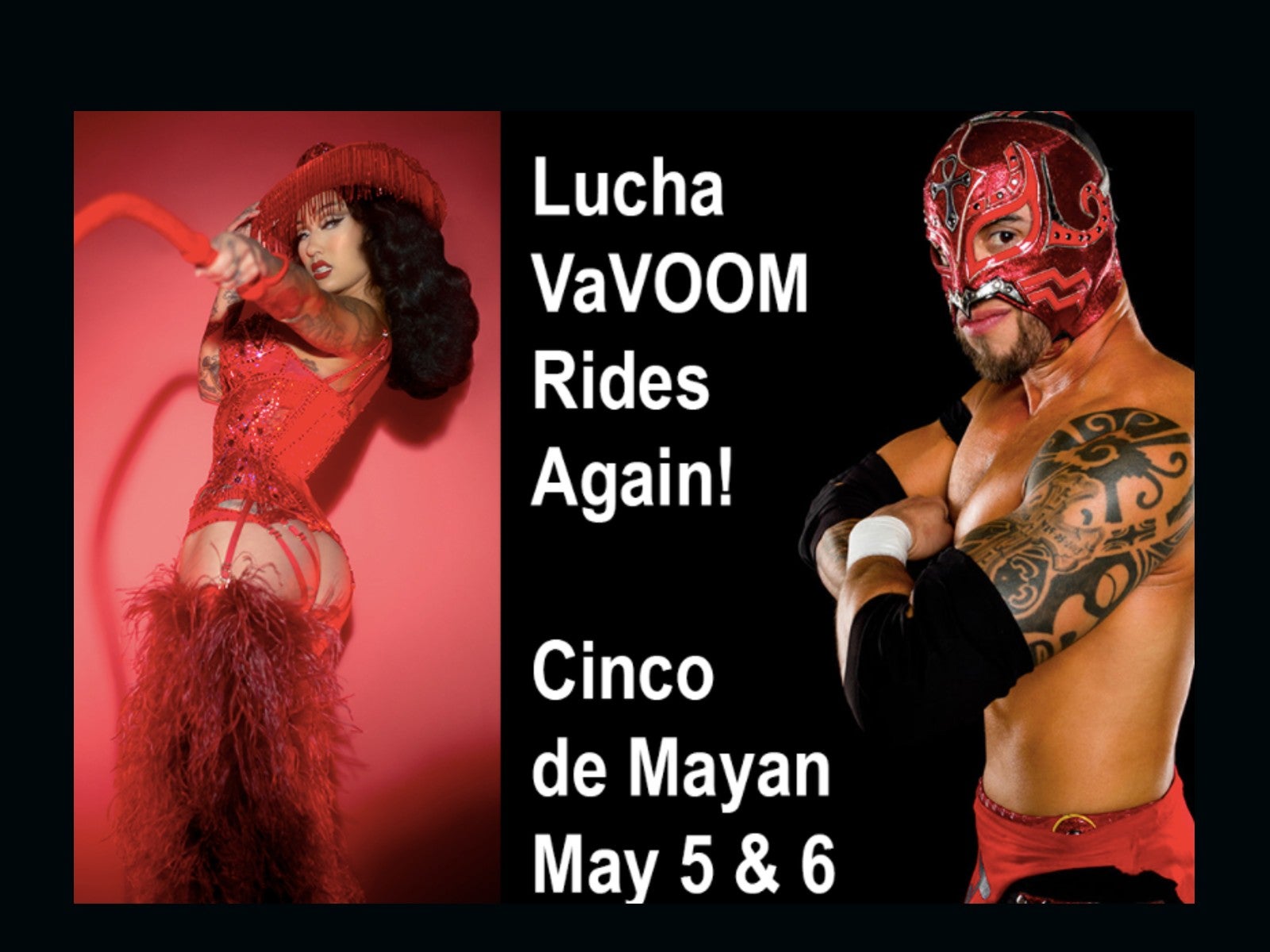 Main image for event titled Lucha VaVOOM Rides Again with Cinco de Mayan! (OPENING NIGHT)