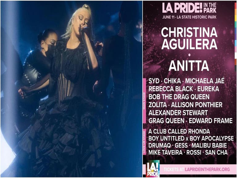 Christina Aguilera at LA Pride in the Park 2022