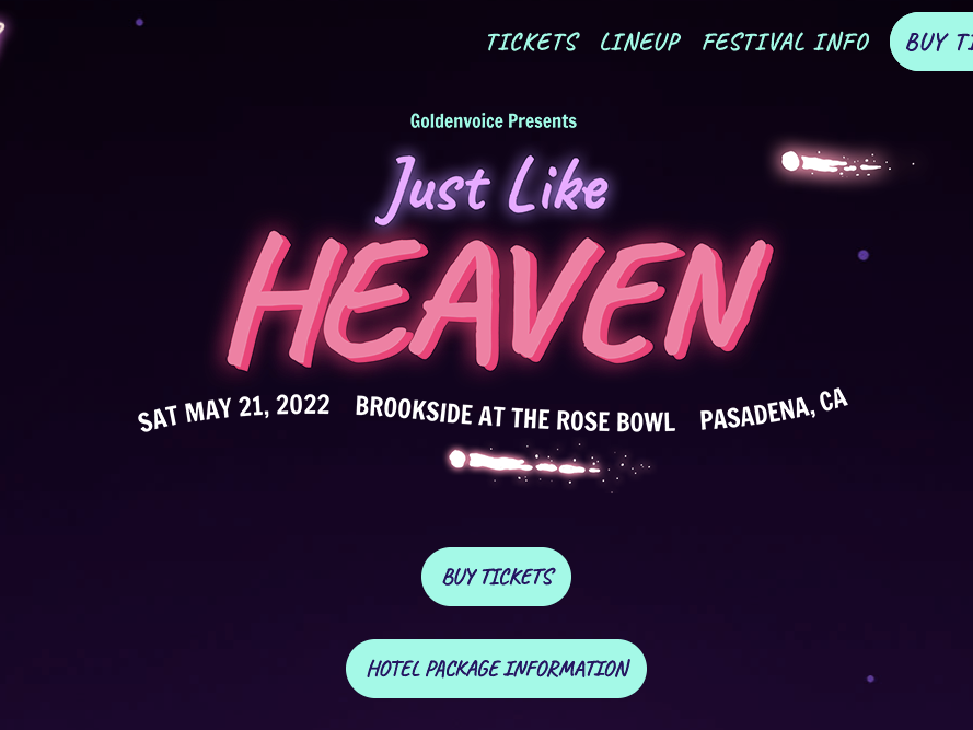 Main image for event titled Just Like Heaven 2022 feat. Modest Mouse, M.I.A., The Shins and more
