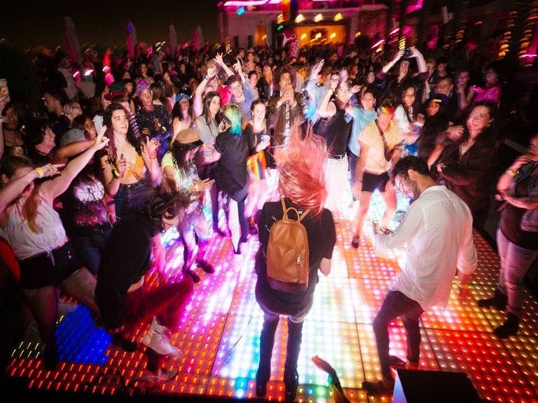 LED dance floor at the W Hollywood