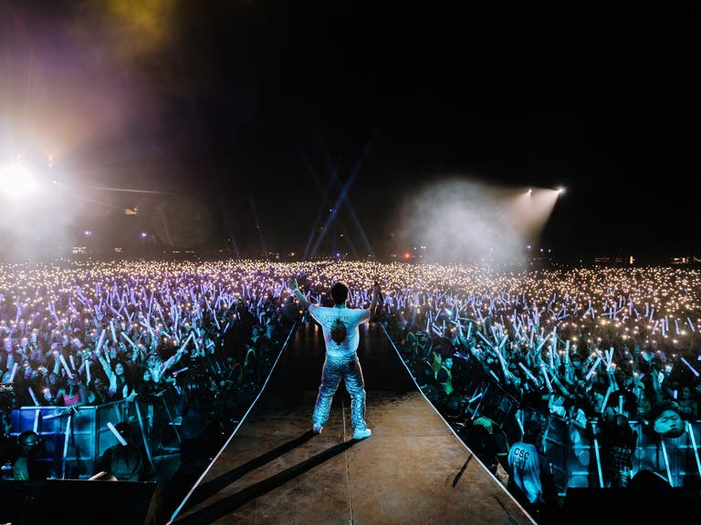 Rich Brian on stage at Head in the Clouds Festival