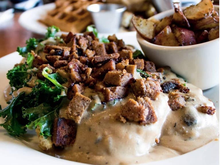 Biscuits & Gravy at Flore Vegan in Silver Lake
