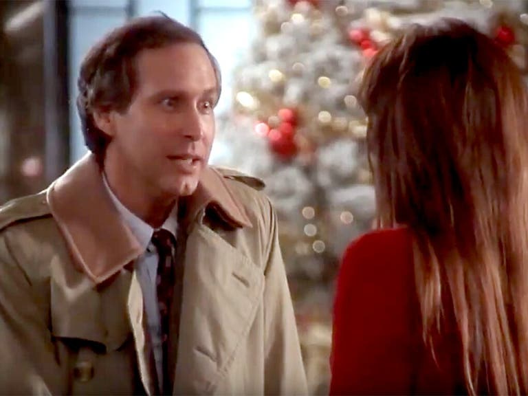 Chevy Chase in the department store scene from "National Lampoon's Christmas Vacation"