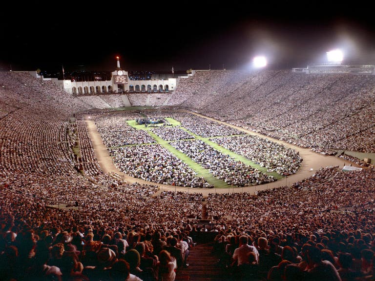 Billy Graham Crusade at the LA Coliseum in 1963