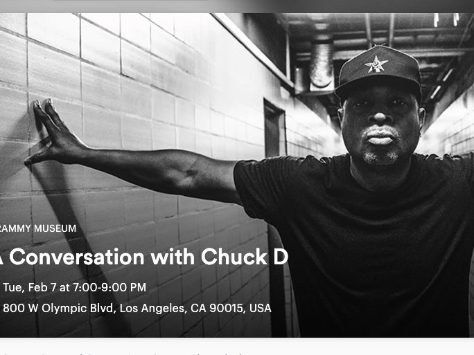Main image for event titled A Conversation with Chuck D