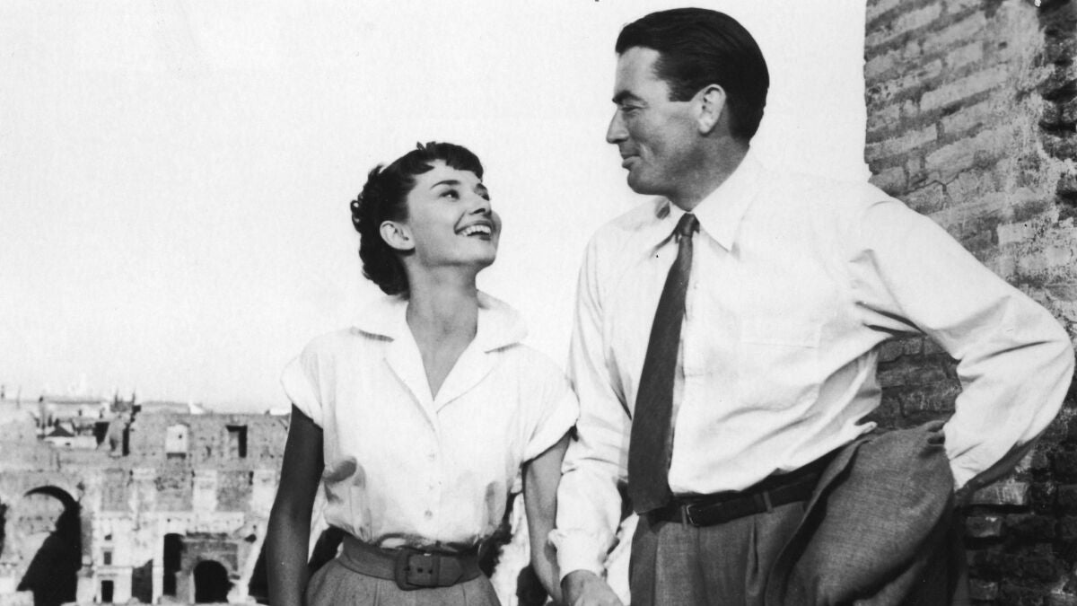 Audrey Hepburn and Gregory Peck in "Roman Holiday"