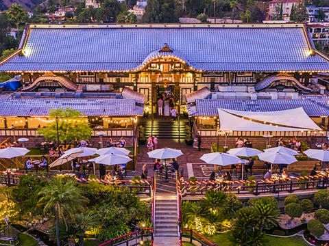 Aerial view of Yamashiro in Hollywood