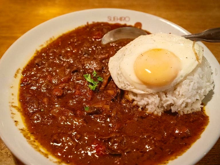 Hayashi Rice with egg at Suehiro Cafe in Little Tokyo