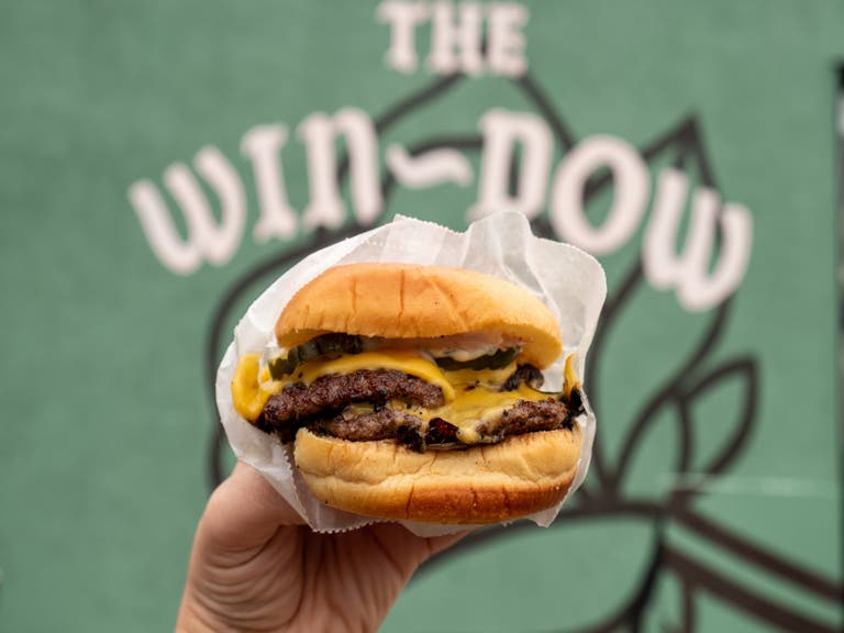 Double Cheeseburger at The Win-Dow
