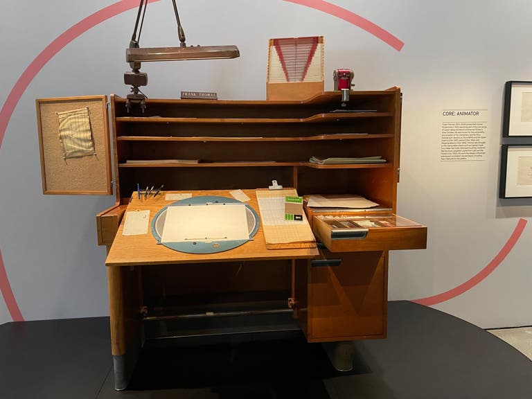 Frank Thomas Animator's Desk at the Academy Museum