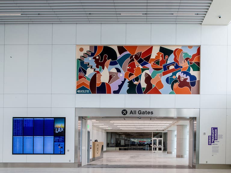 Sarah “Buckley” Samiami, "A Place for Us All" on view in Terminal 3 at LAX