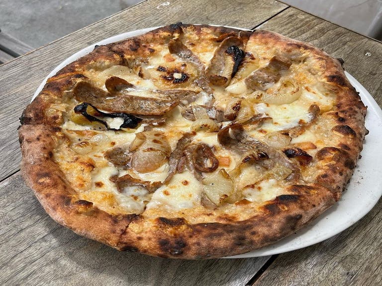 The Wiseguy pizza at Pizzeria Bianco in ROW DTLA