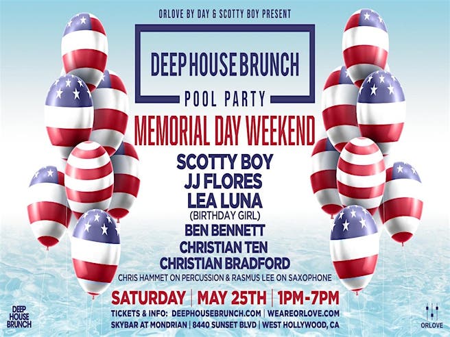  Deep House Brunch Pool Party at Skybar