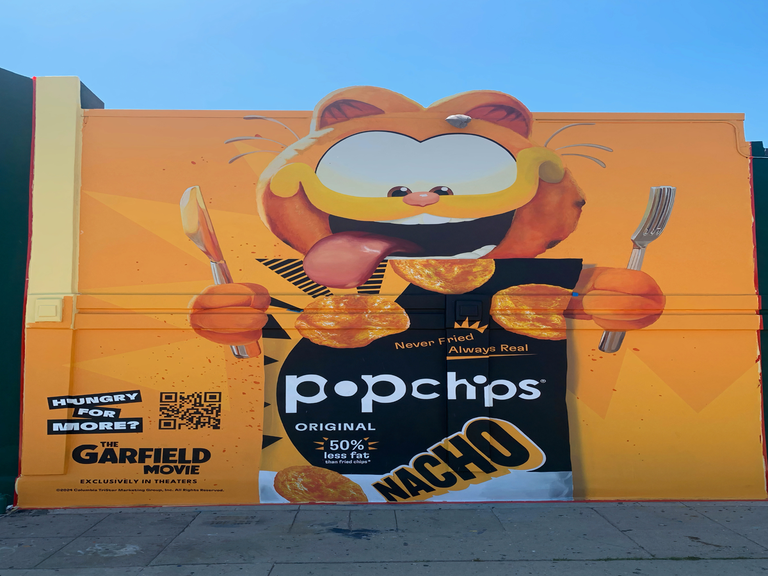 Popchips and Garfield debut larger-than-life mural on Melrose