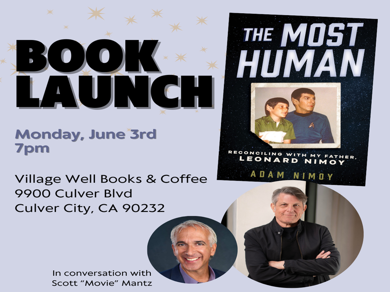 Book Launch event: Author Adam Nimoy will be in conversation with Scott "Movie" Mantz