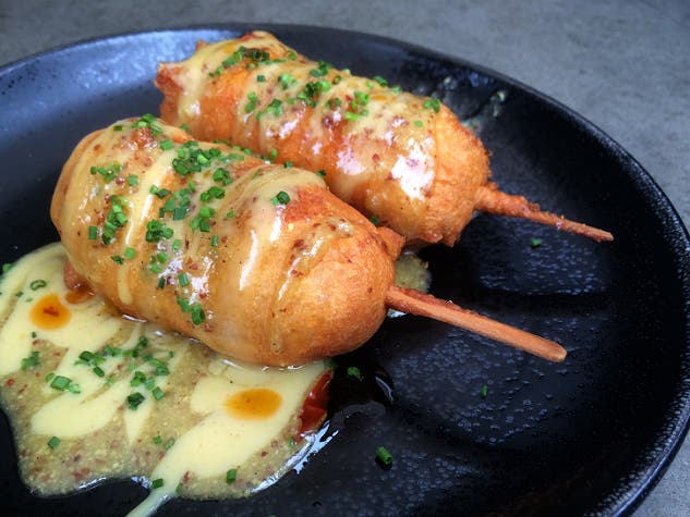 Corn dogs at The Lobster | Photo by Joshua Lurie