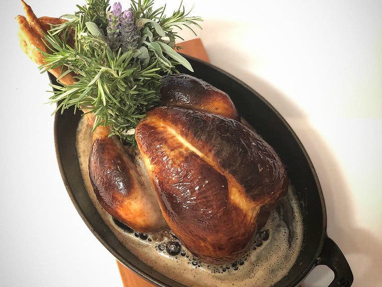 Roast Chicken for Two at Mezzanine in the NoMad Los Angeles | Photo: @danielhumm