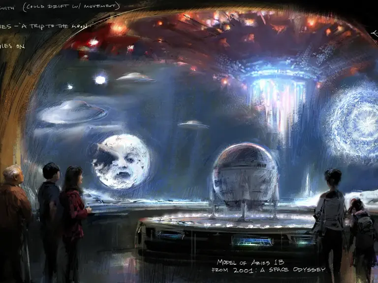 Where Dreams Are Made: A Journey Inside the Movies, concept illustration for “Imaginary World”