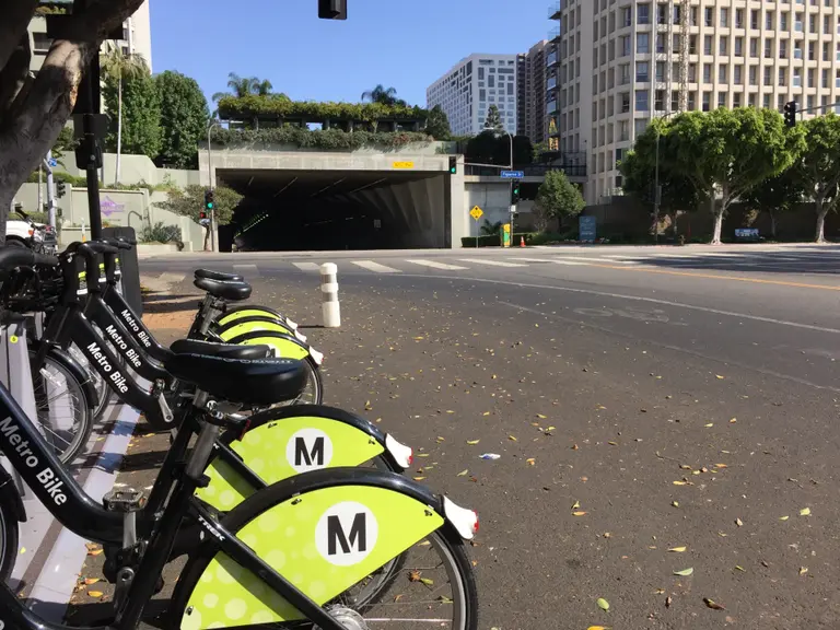 Metro Bike Share Station at 2nd Street & Figueroa