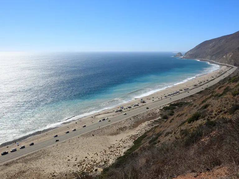 View of PCH from Point Mugu State Park in Malibu