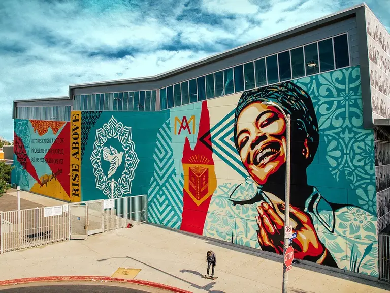 "Maya Angelou Rise Above" by Shepard Fairey | Photo: Obey Giant