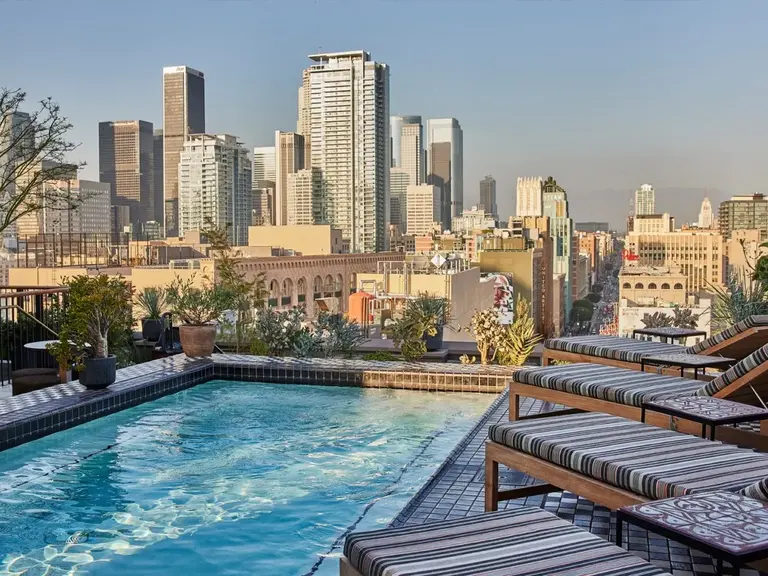Pool and rooftop deck at Downtown L.A. Proper Hotel