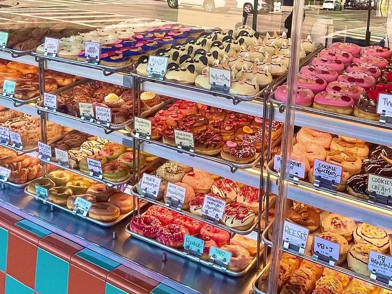 Display at California Donuts in Koreatown