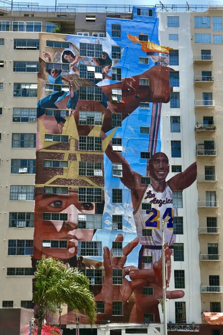 "Angelus" mural by Robert Vargas in Downtown LA