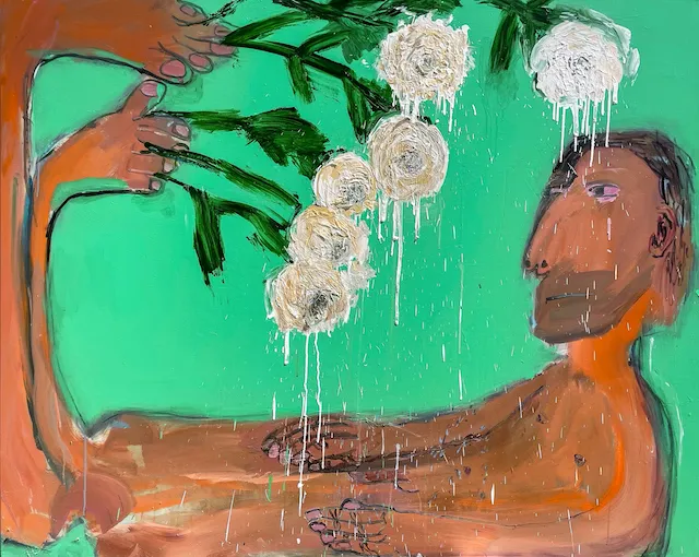 Aaron Maier-Carretero, bloom, 2023, oil on canvas, 48x60