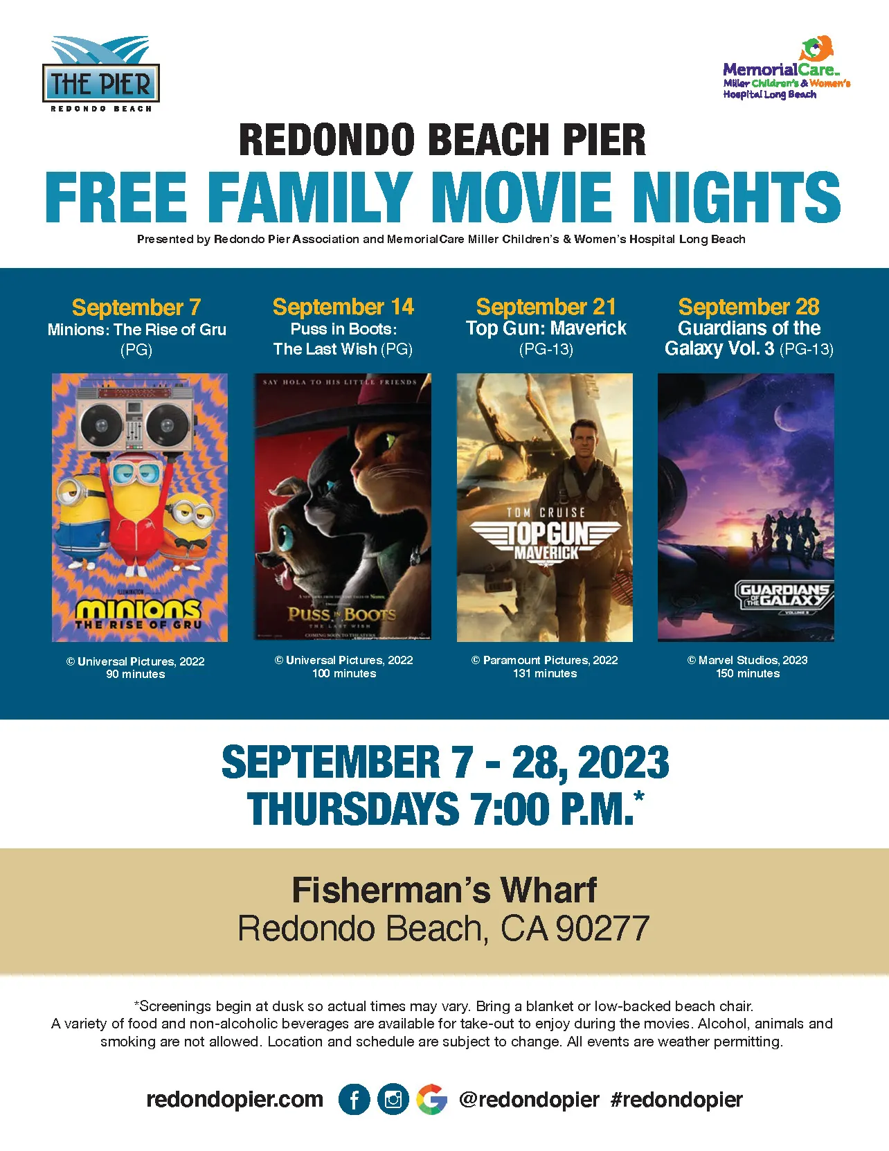Redondo Pier Movie Night Flyer