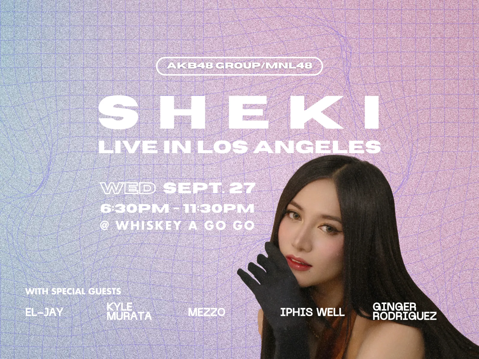 Sheki Live in LA - U.S. Debut Concert  Wednesday, September 27, 2023 @ Whisky a Go Go