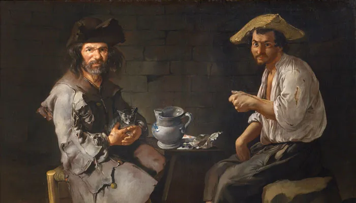 Two Beggars (detail), about 1730-1734, Giacomo Ceruti. Oil on canvas. Pinacoteca Tosio-Martinengo, Brescia