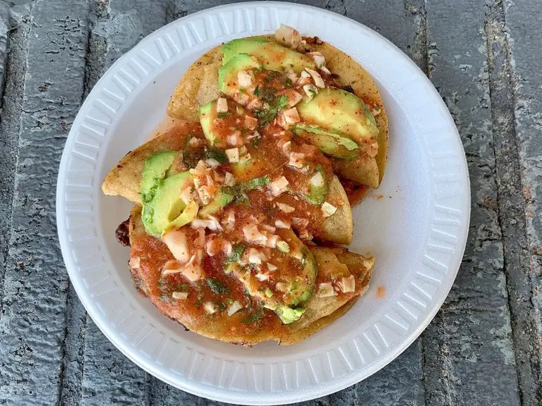 Tacos de Camaron at Mariscos Jalisco in Boyle Heights