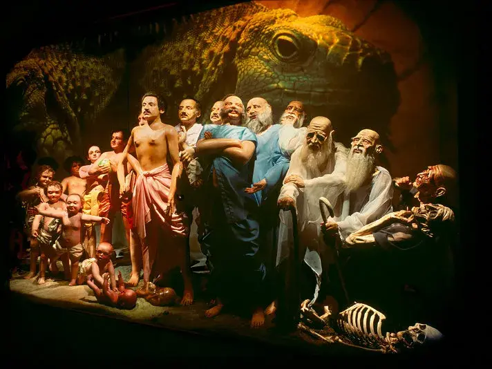 "Changing Bodies" diorama | Photo courtesy of Bhagavad-gita Museum, Facebook