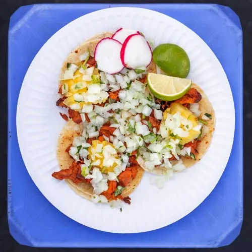 Leos Tacos Truck Al pastor taco