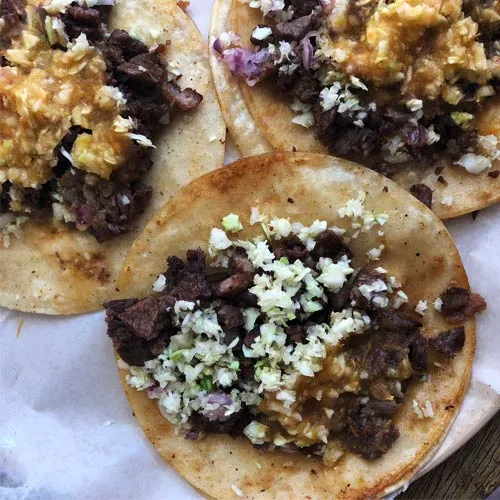 Tacos La Carreta Carne Asada