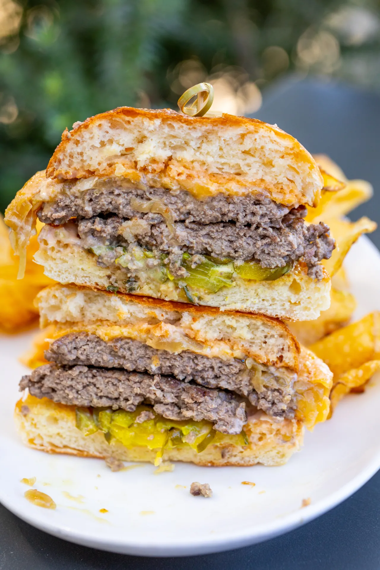 Double Smash Burger at The Rose