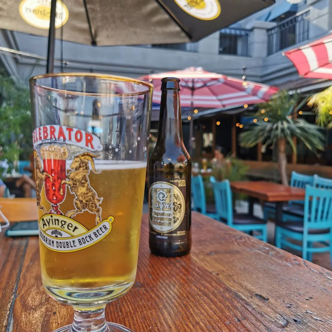 German beer in the Biergarten at Wirtshaus
