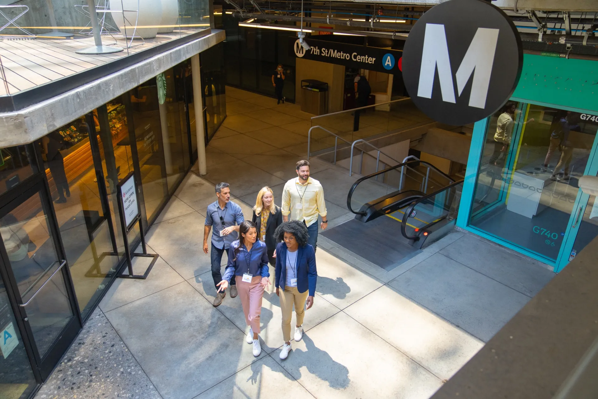 Metro stop at The Block