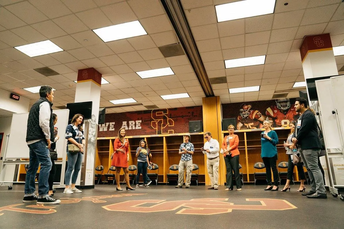 USC Locker Room on the Los Angeles Memorial Coliseum Tour