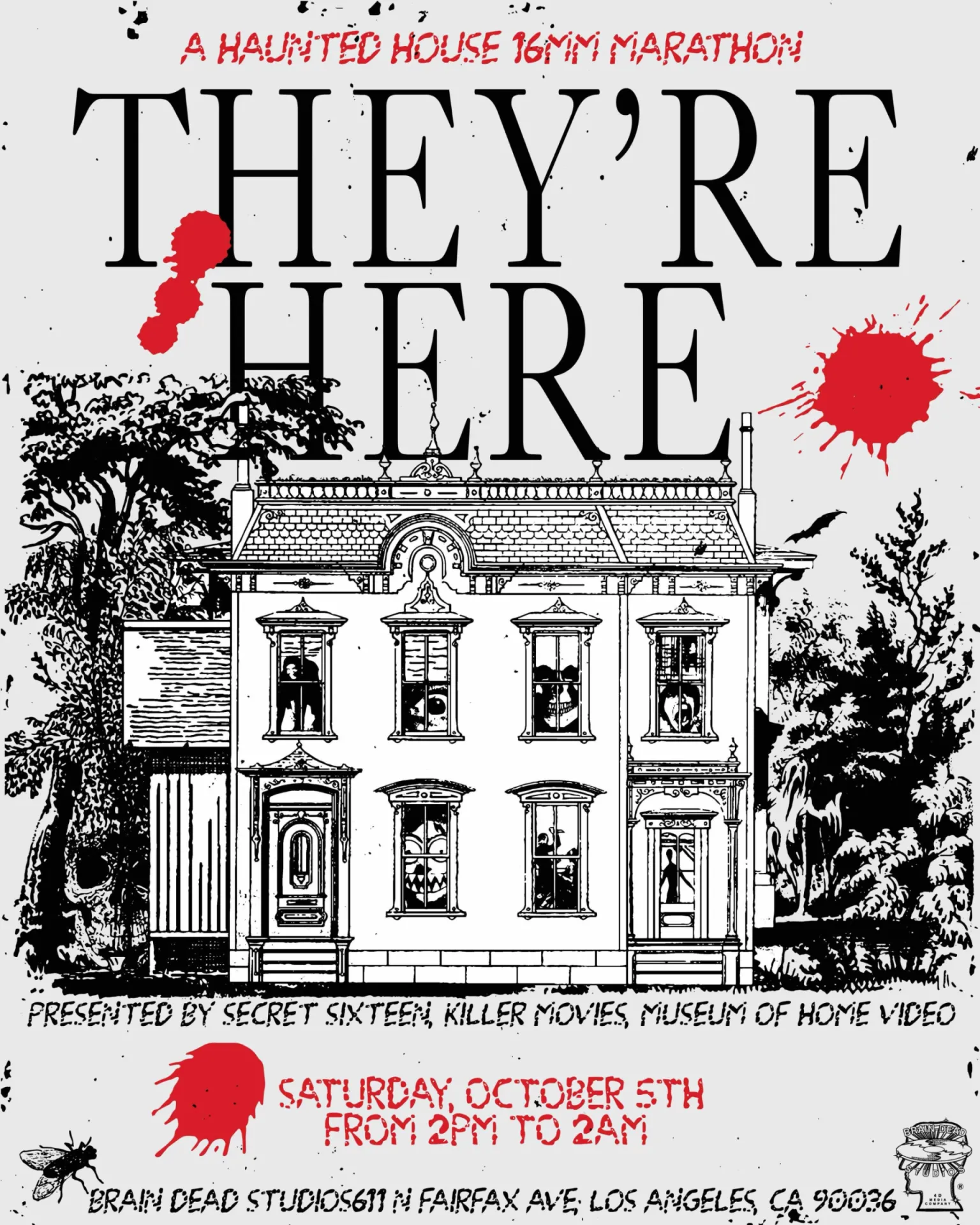 "They're Here" Haunted House 16mm Marathon at Brain Dead Studios