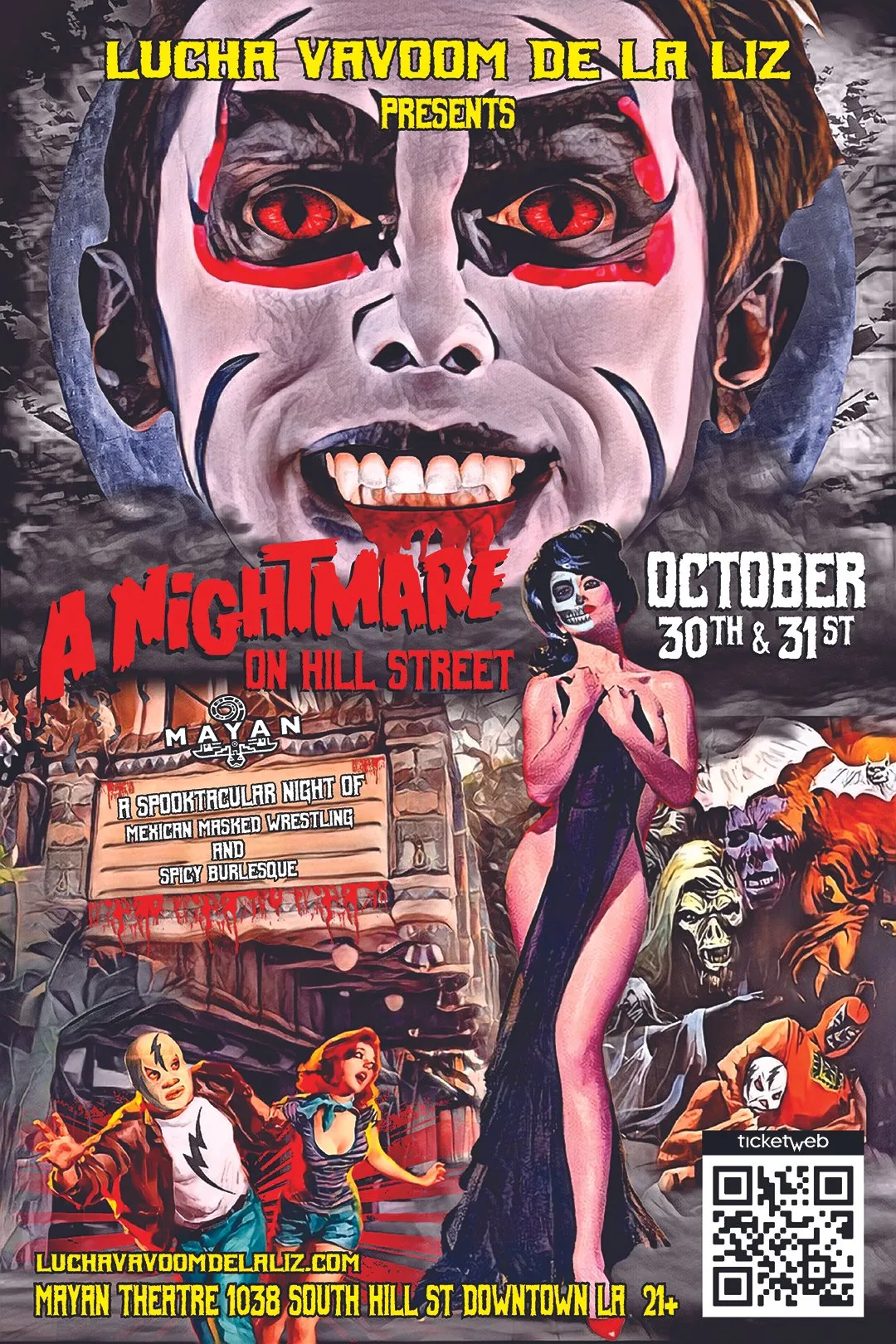 Lucha VaVoom de la Liz: A Nightmare on Hill Street at The Mayan