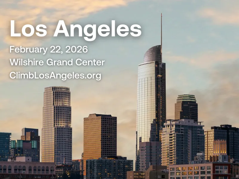 Skyline of Los Angeles with Wilshire Grand Center at the focus